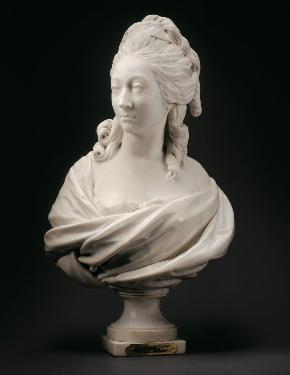 Anne-Marie-Louise Thomas de Domangeville de Sérilly, Pange grófnőjének mellszobra, 1780 alkotó: Jean Antoine Houdon