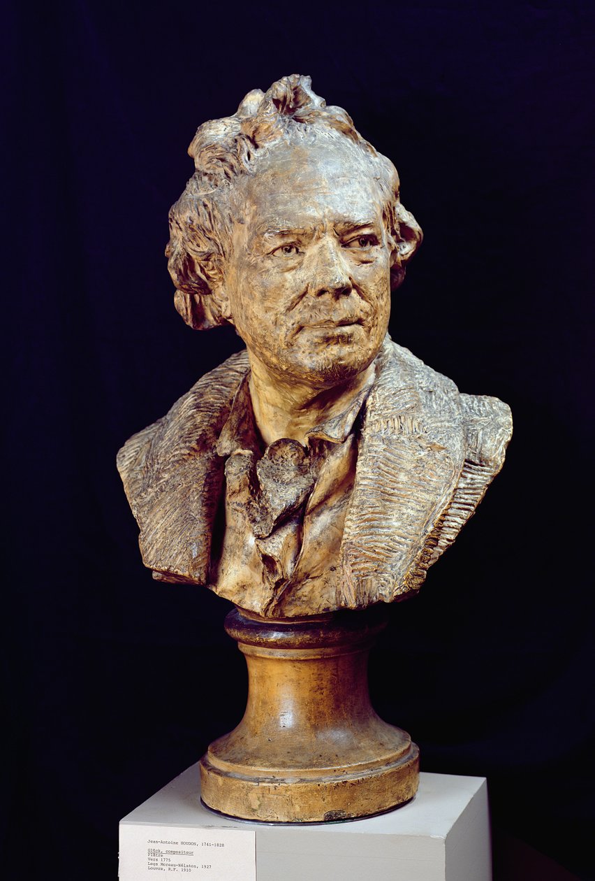 Christoph Wilibald von Gluck (1714-87) mellszobra 1775 körül (gipsz) alkotó: Jean Antoine Houdon