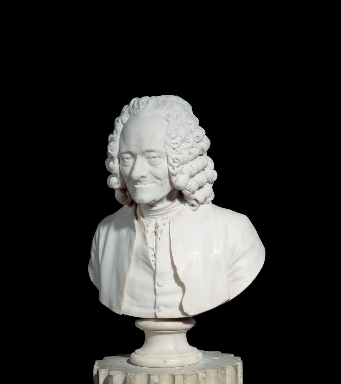 Francois Marie Arouet mellszobra, Voltaire dit Voltaire (1694-1778) Jean Antoine Houdon (1741-1828) márványszobra 1778 Párizs, Louvre Múzeum alkotó: Jean Antoine Houdon