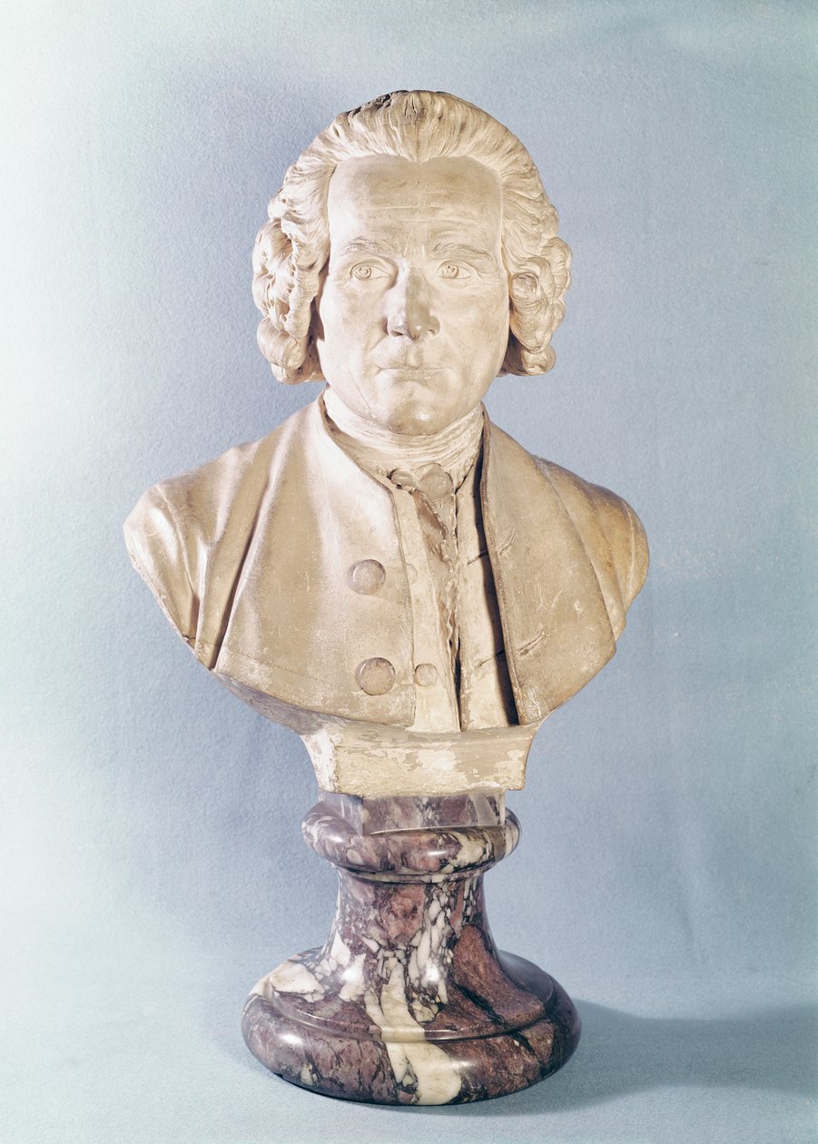Jean-Jacques Rousseau (1712-78) mellszobra (márvány) alkotó: Jean Antoine Houdon