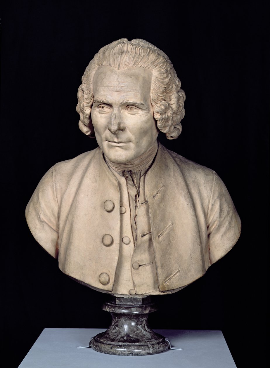 Jean Jacques Rousseau (1712-78) mellszobra (terrakotta) alkotó: Jean Antoine Houdon