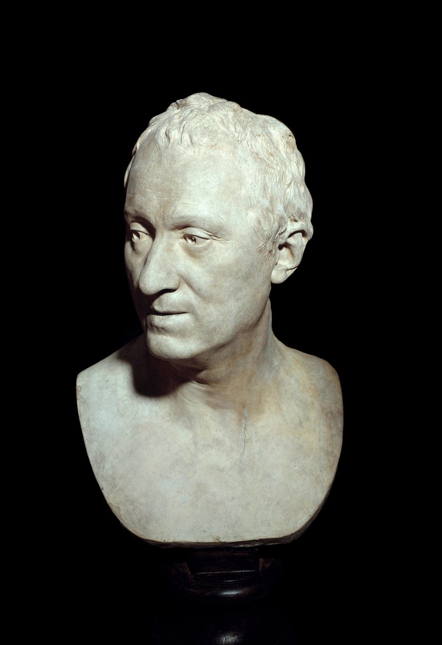 Denis Diderot filozófus (1713-1784) terrakotta mellszobra Jean Antoine Houdon (1741-1828) szobra 1771 Párizs, Musee du Louvre alkotó: Jean Antoine Houdon
