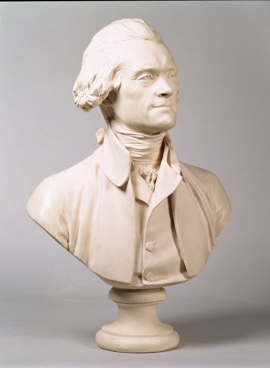 Thomas Jefferson (1743-1826) 1789 (gipsz) alkotó: Jean Antoine Houdon