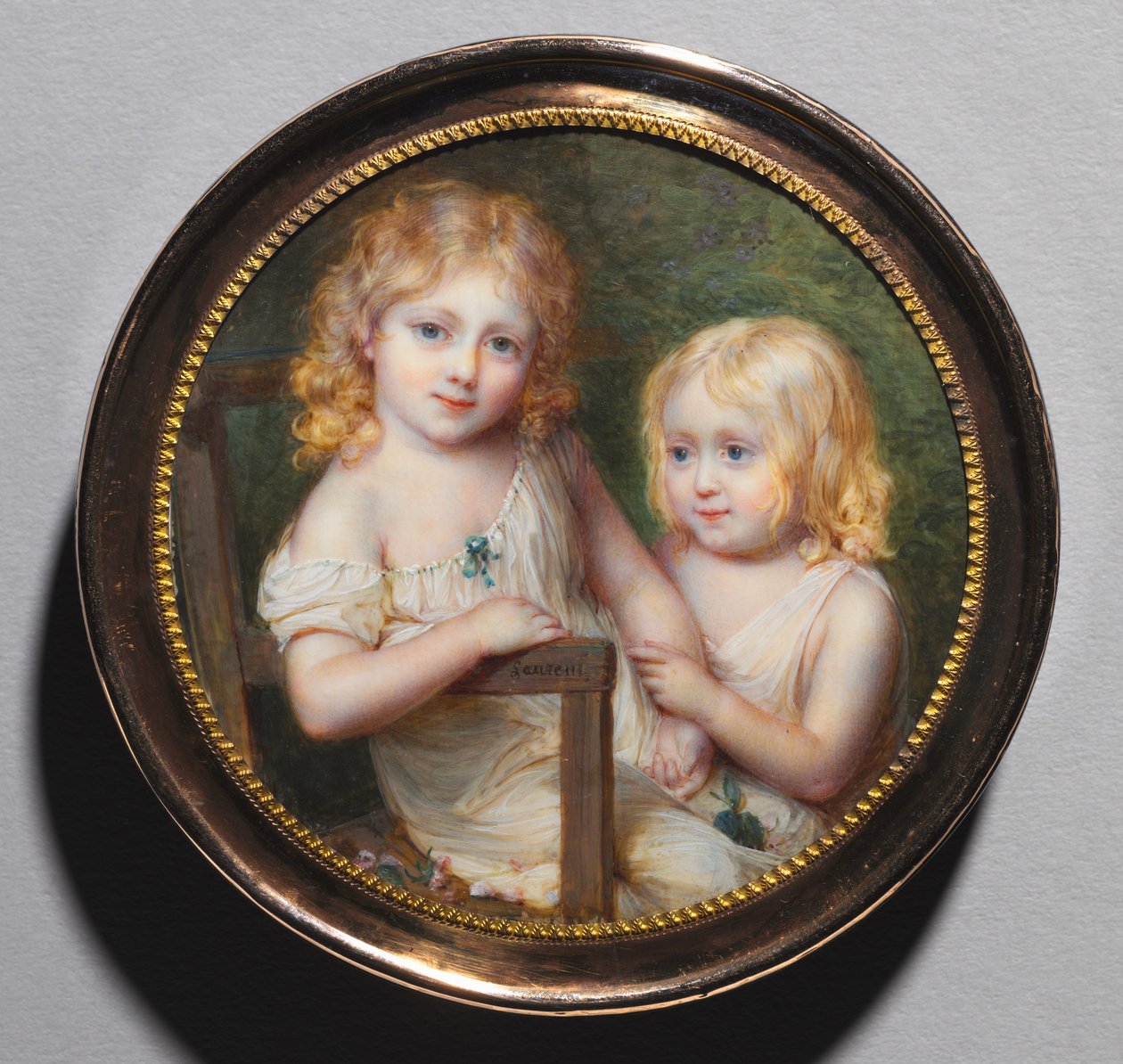 A művészek portréja, Emma és Paul gyerekek, c. 1795. alkotó: Jean Antoine Laurent