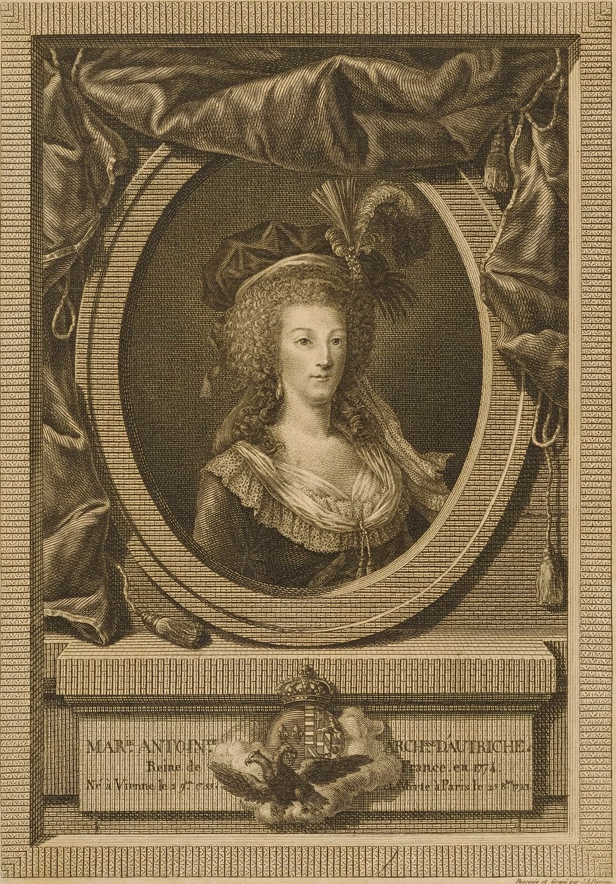 Marie Antoinette, Ausztria hercegnője alkotó: Jean Antoine Pierron