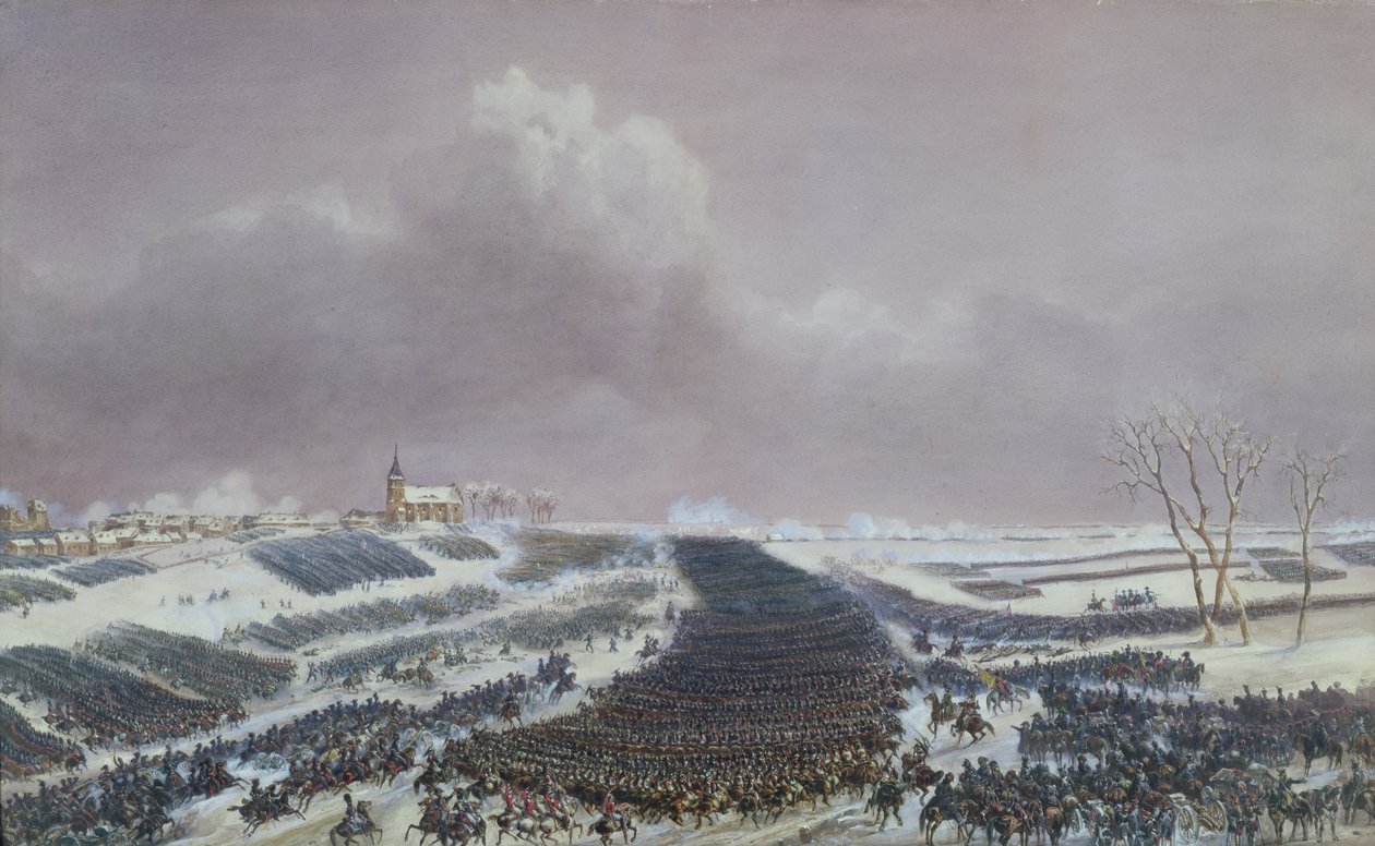 Az eilaui csata, 1807. február 8. (akvarell, papír) alkotó: Jean Antoine Simeon Fort