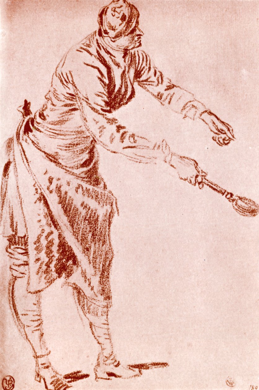 Egy tanulmány Sanguine-ban, 1913. alkotó: Jean Antoine Watteau