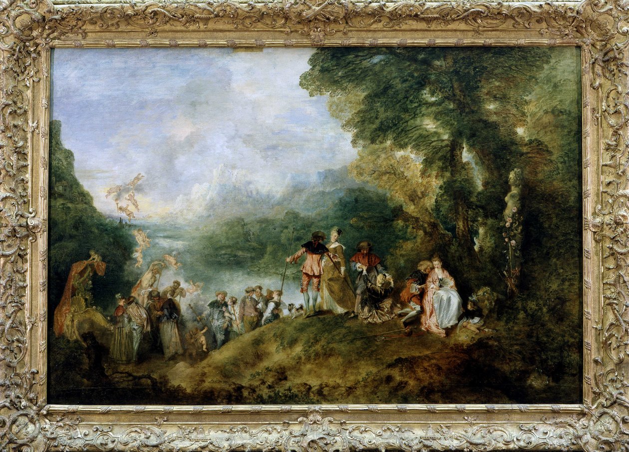 Antoine Watteau beszállás Kytherába vagy zarándoklat Kythera szigetére alkotó: Jean Antoine Watteau