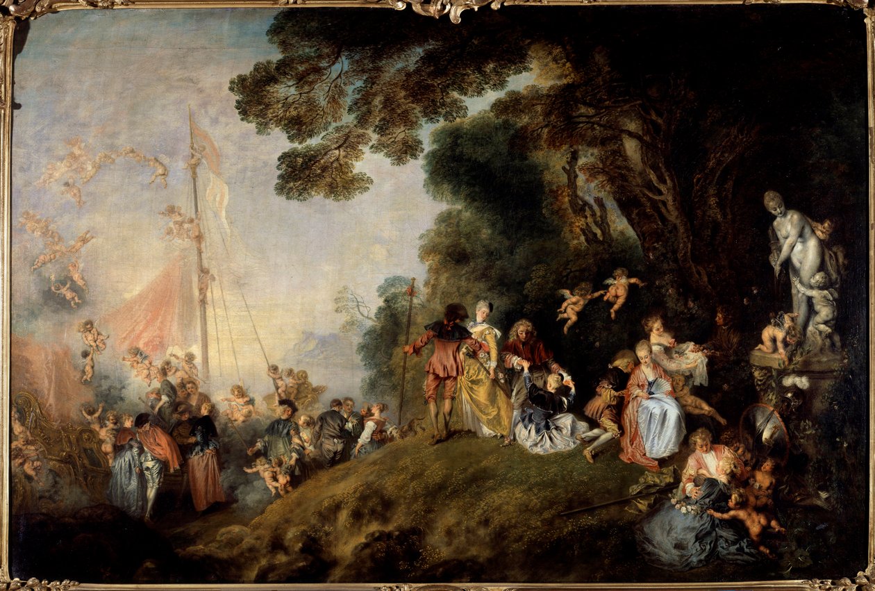 Beszállás Cythere-szigetre. Jean Antoine Watteau (1684-1721) festménye alkotó: Jean Antoine Watteau