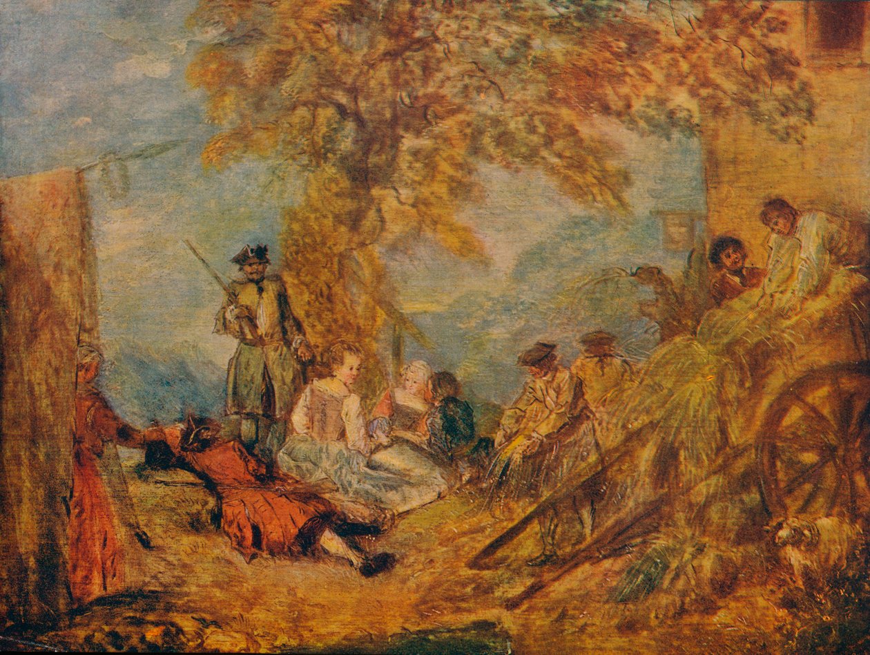 Tábori jelenet, 17. század, 1909 alkotó: Jean Antoine Watteau