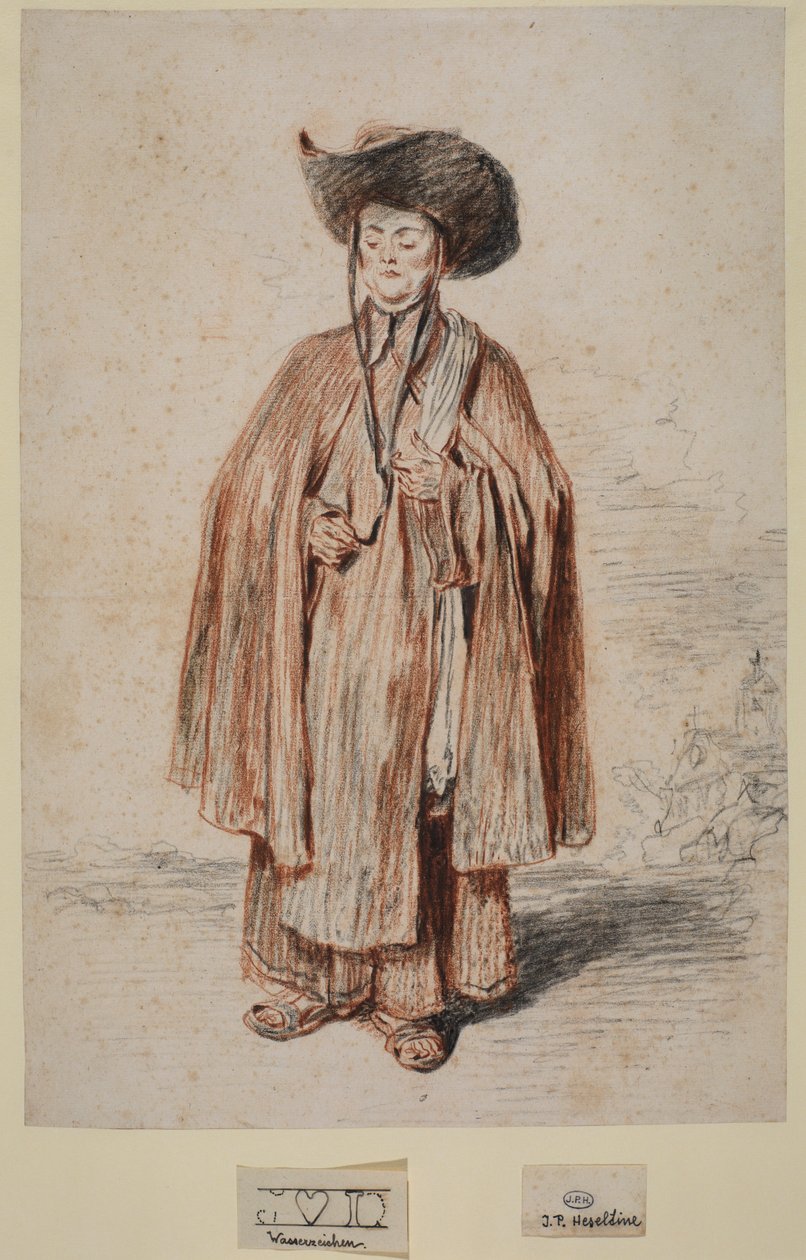 Karmelita szerzetes, álló, 1715 körül alkotó: Jean Antoine Watteau