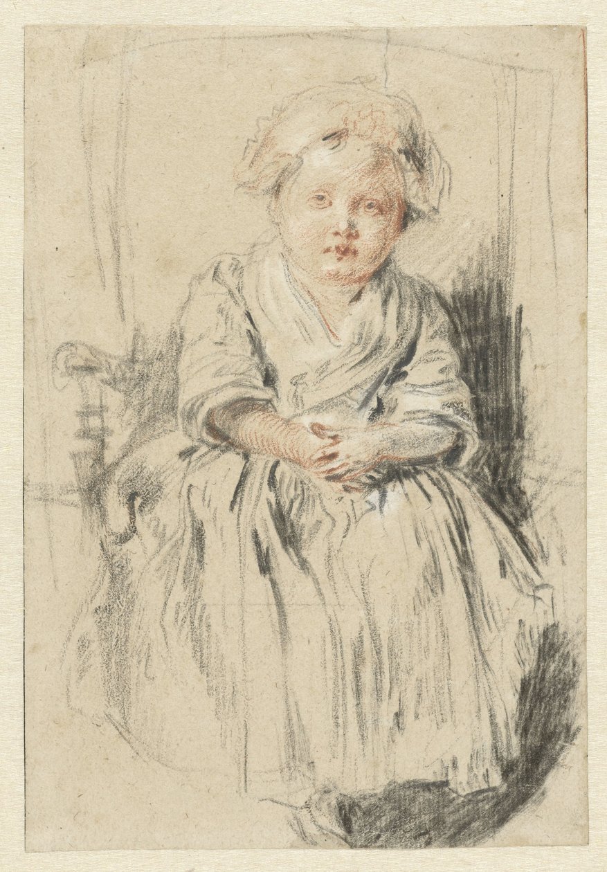 Gyermek ül egy széken alkotó: Jean Antoine Watteau