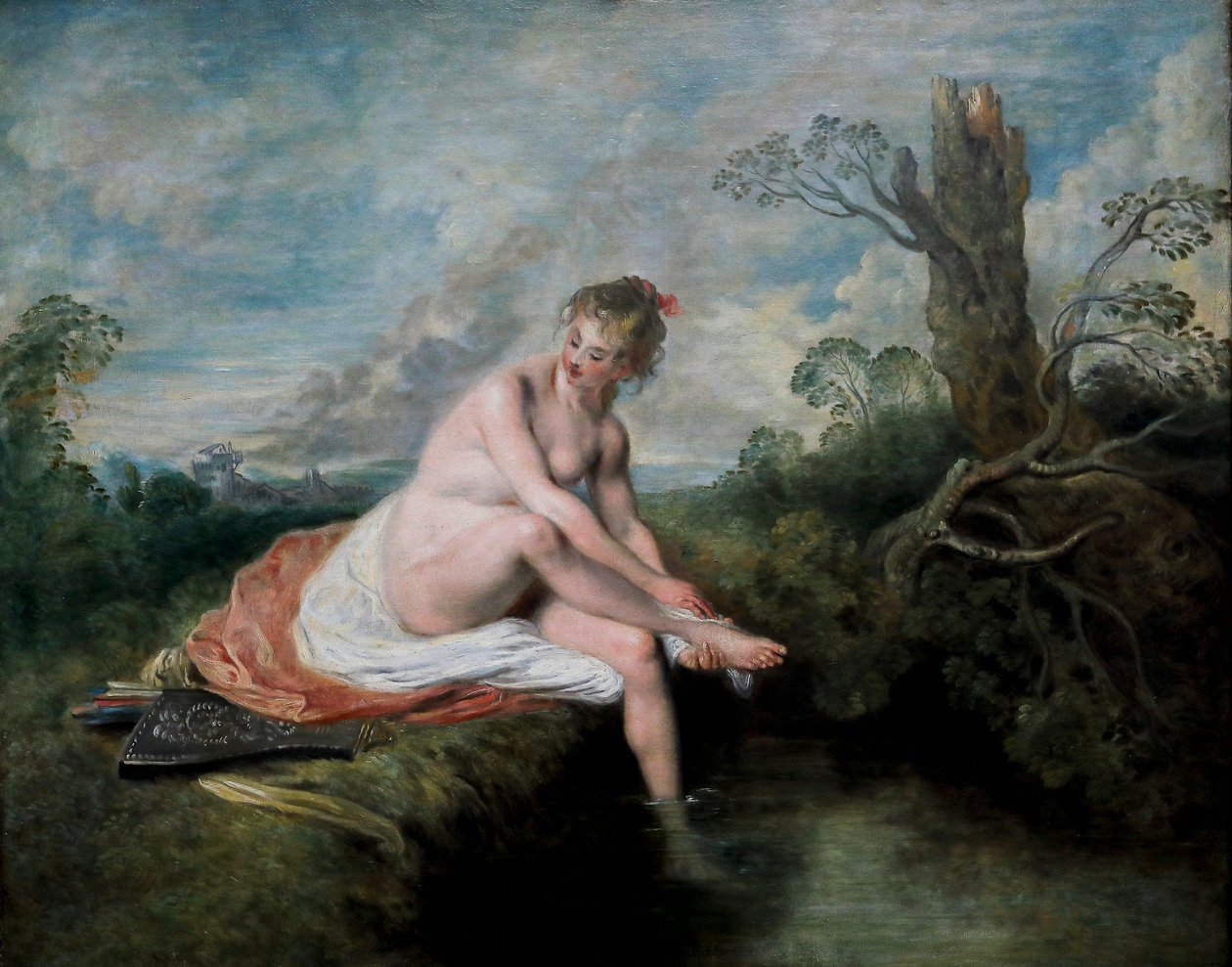 Diana a fürdőjében alkotó: Jean Antoine Watteau