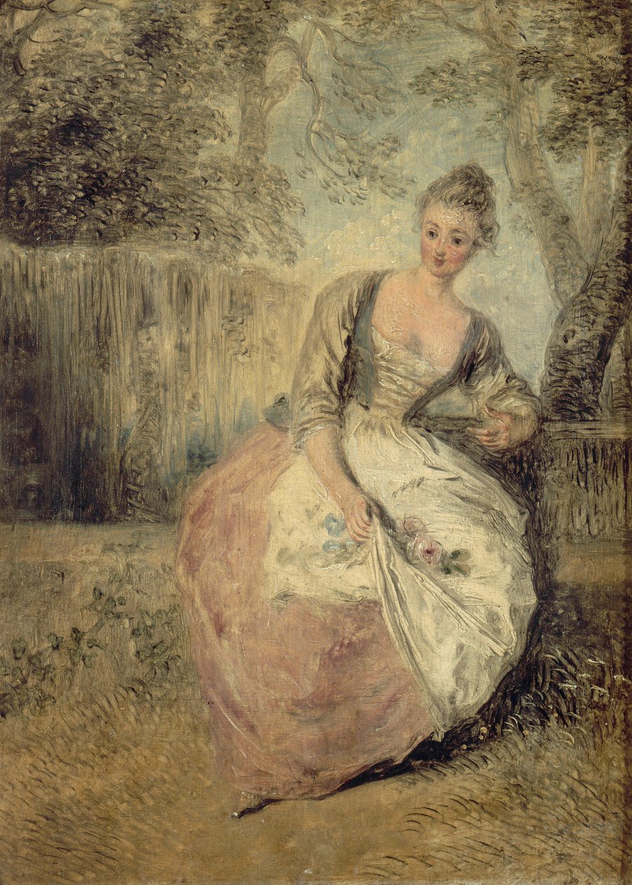 Az aggódó sáska, 1716-1720 alkotó: Jean Antoine Watteau