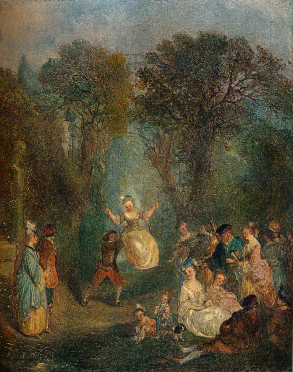 Az Escarpolette, c1710 alkotó: Jean Antoine Watteau