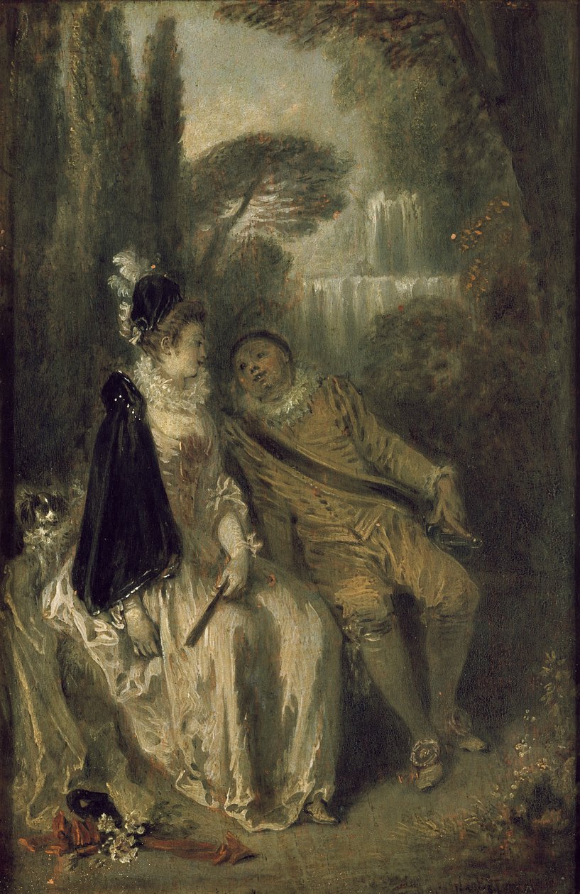 The Gracious Rest, 1713 körül (olaj, panel) alkotó: Jean Antoine Watteau