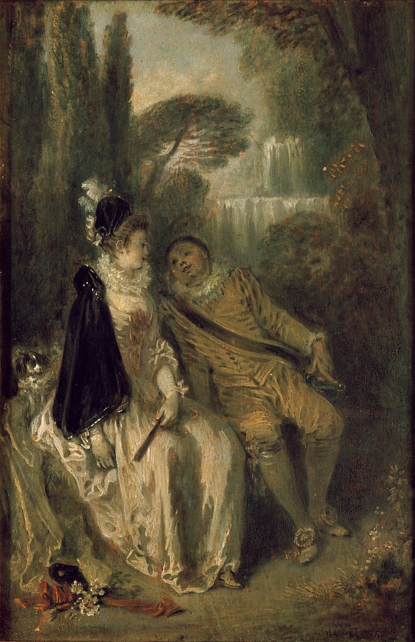 A kegyes pihenés, c1713 alkotó: Jean Antoine Watteau