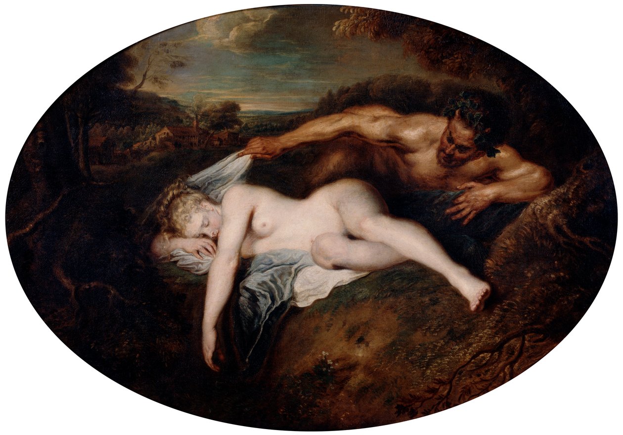 Nimfa és szatír, c1715 alkotó: Jean Antoine Watteau