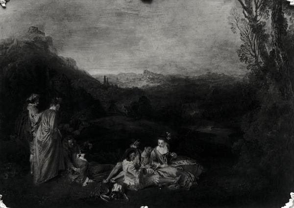 Békés szerelem, 1718-19 körül (lásd még 418315) alkotó: Jean Antoine Watteau