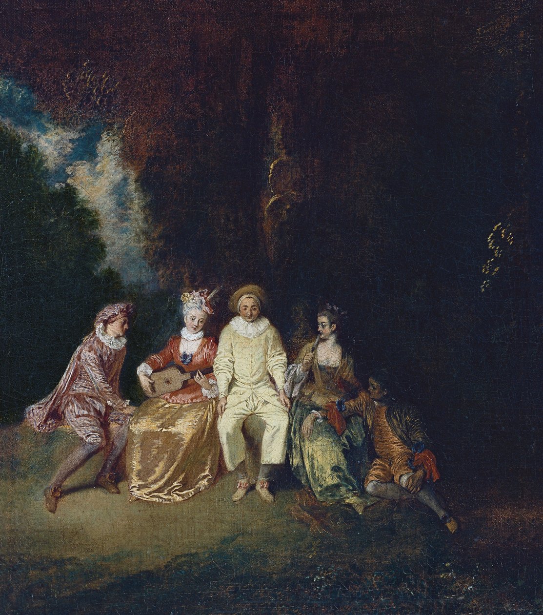 Pierrot-tartalom, 1712 körül alkotó: Jean Antoine Watteau