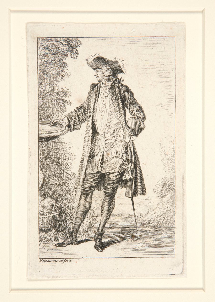 Tányér a Figures de mode sorozatból (Figures of Fashion) alkotó: Jean Antoine Watteau
