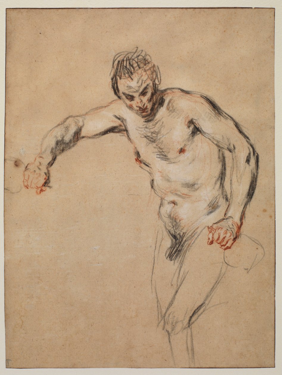 Szatír bort önt, 1717 alkotó: Jean Antoine Watteau