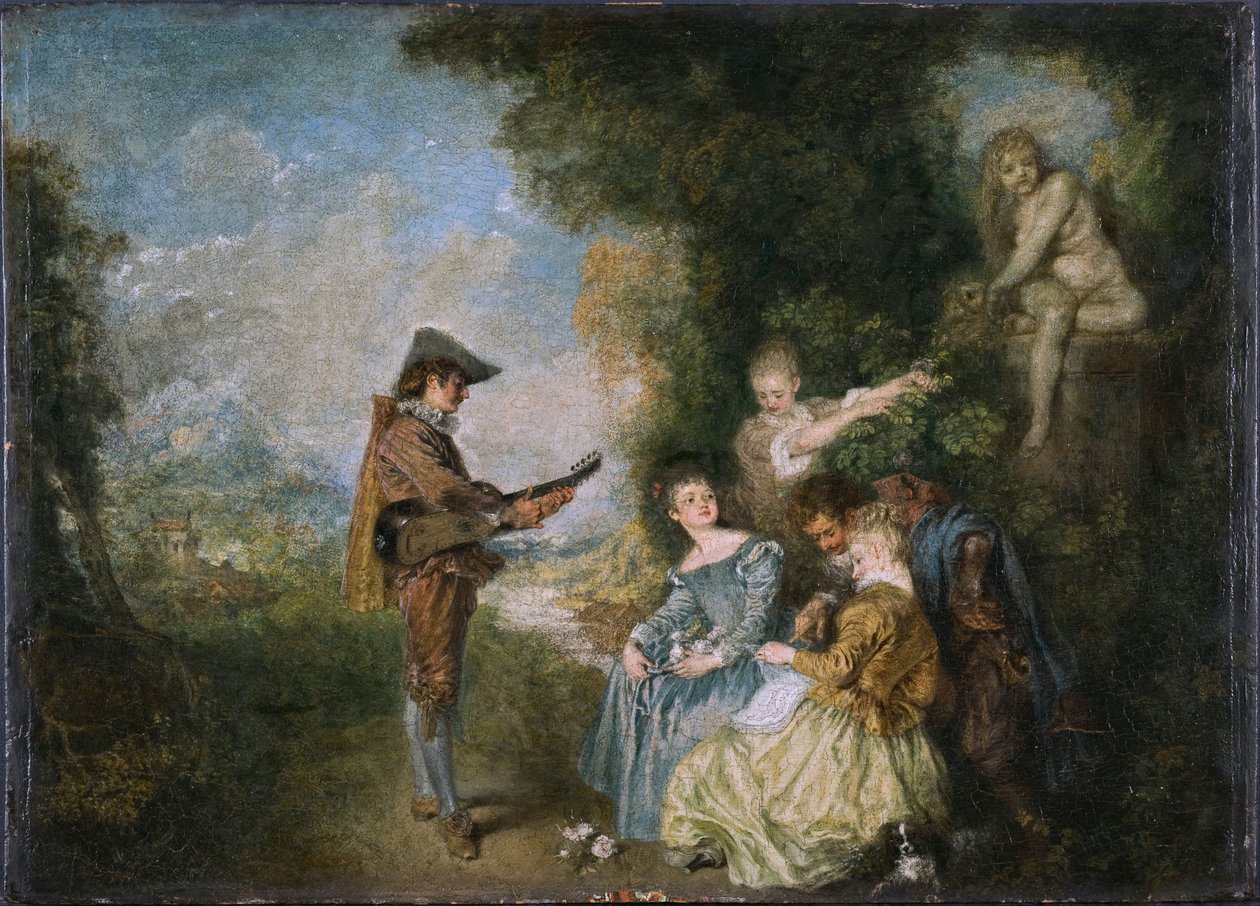 Svéd: A szerelmi lecke
 A szerelmi lecke alkotó: Jean Antoine Watteau