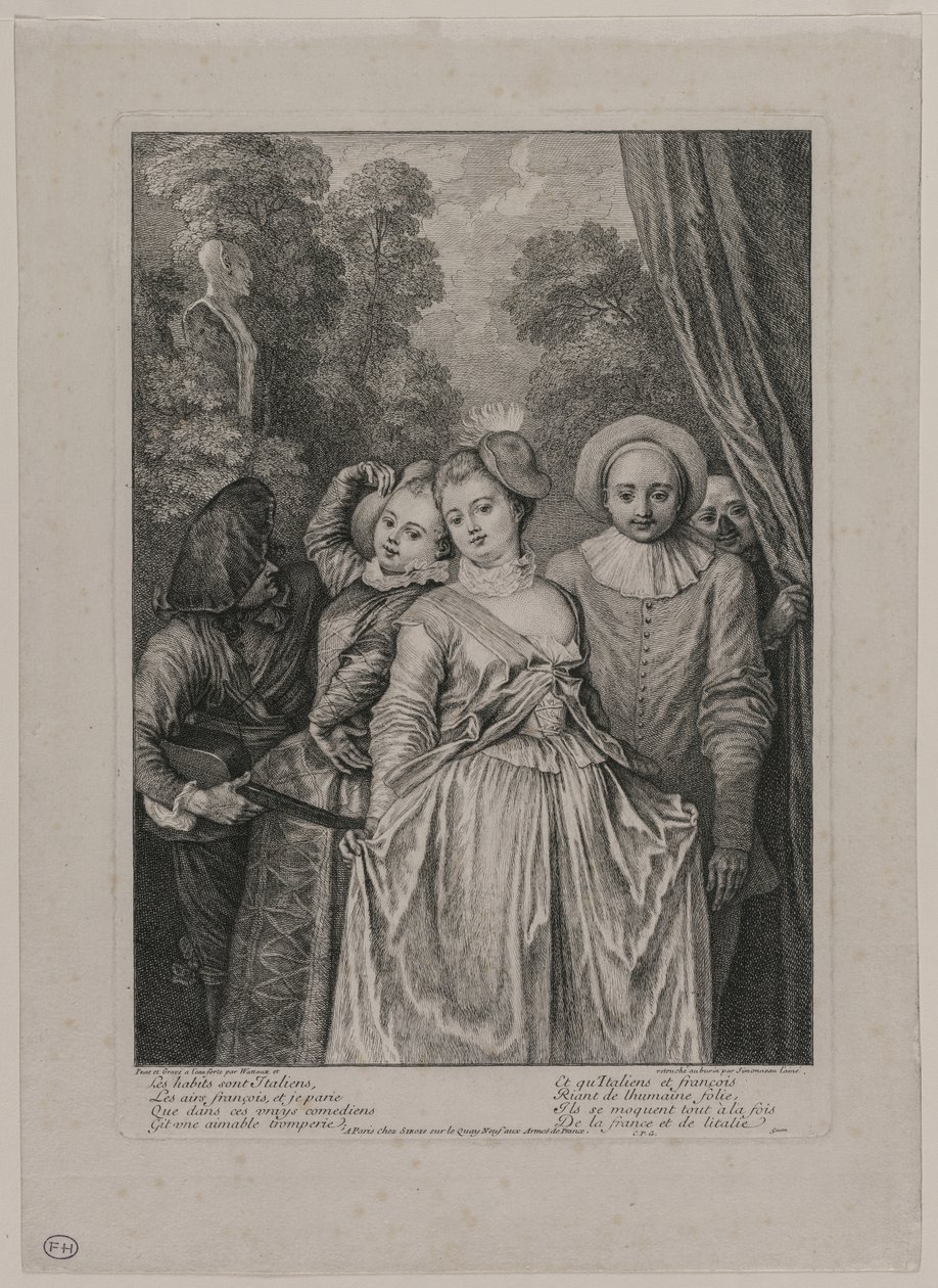 A ruhák olaszok alkotó: Jean Antoine Watteau