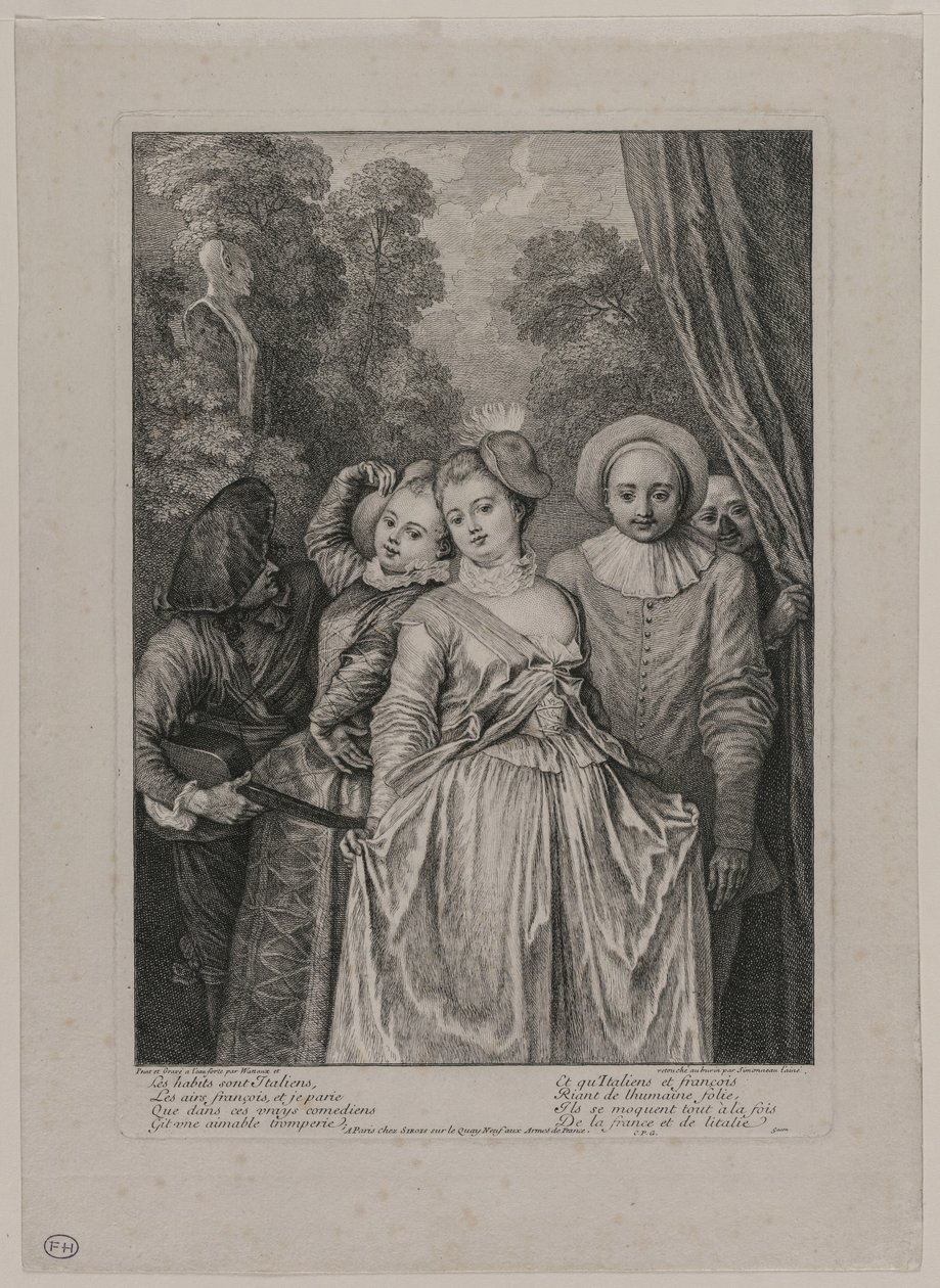 A ruhák olaszok alkotó: Jean Antoine Watteau