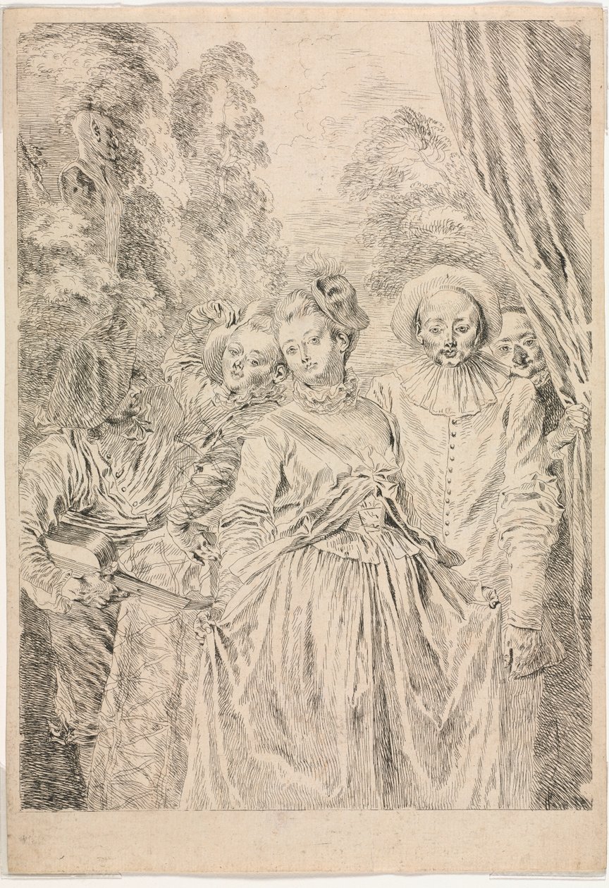 A ruhák olaszok, 1715-16. alkotó: Jean Antoine Watteau