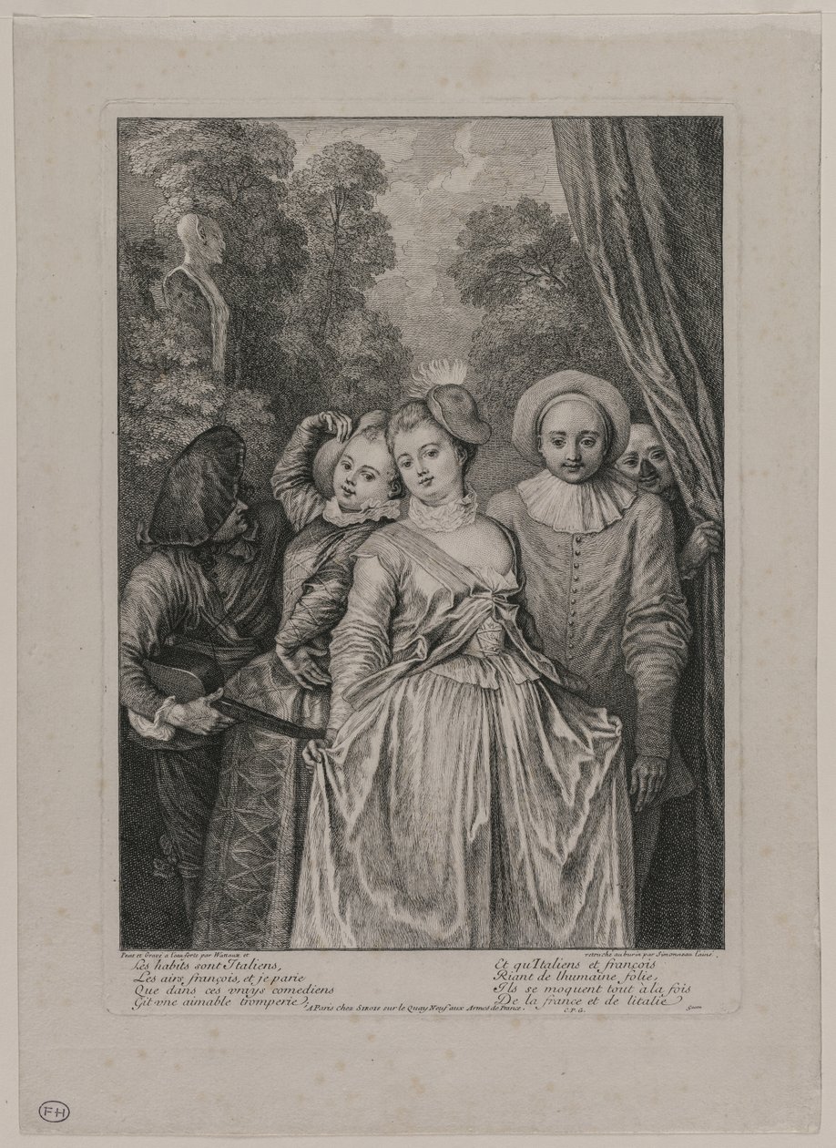A ruhák olaszok, 1715-1716. alkotó: Jean Antoine Watteau