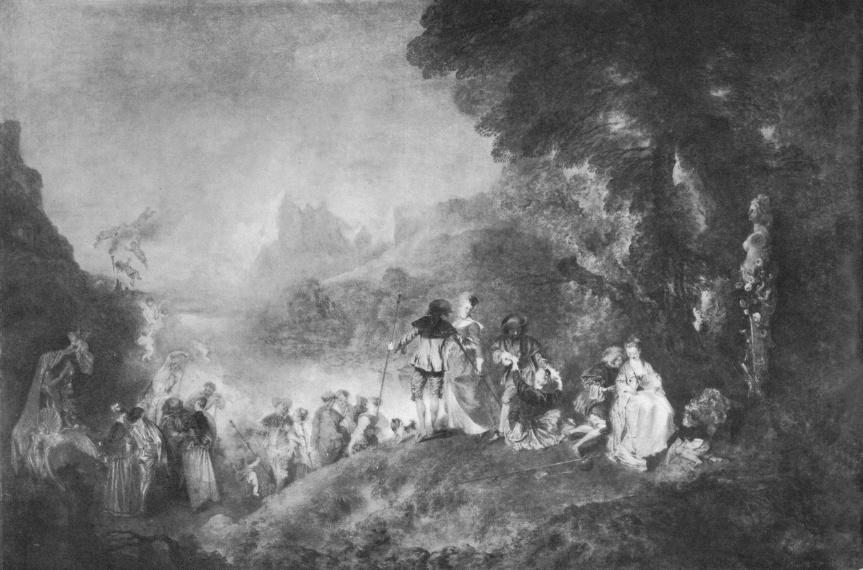 Kiszállás Citherea szigetére, 1717, 1912 alkotó: Jean Antoine Watteau