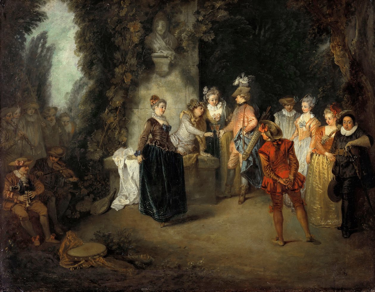 A francia vígjáték, 1716 után alkotó: Jean Antoine Watteau