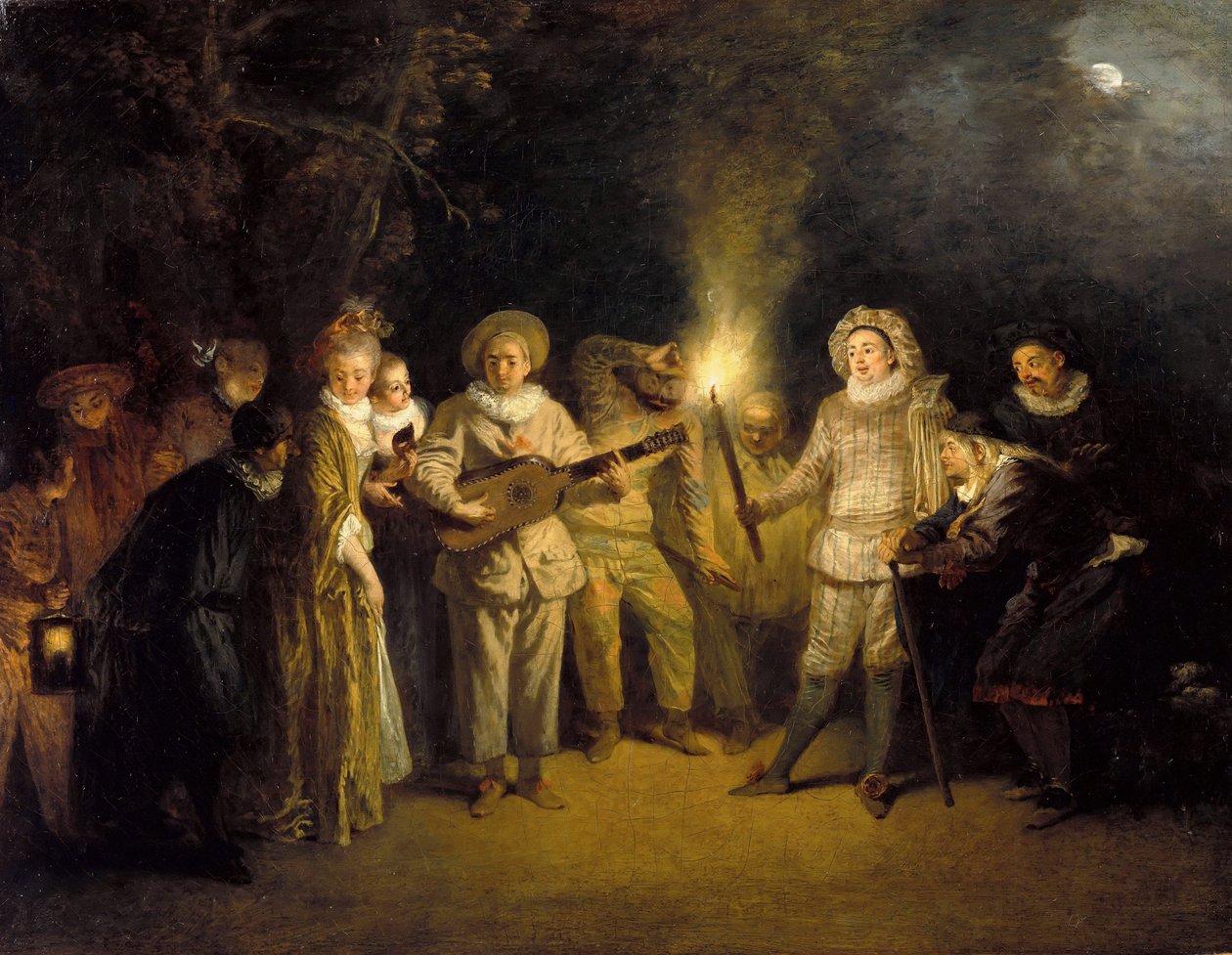 Az olasz vígjáték, 1716 után alkotó: Jean Antoine Watteau