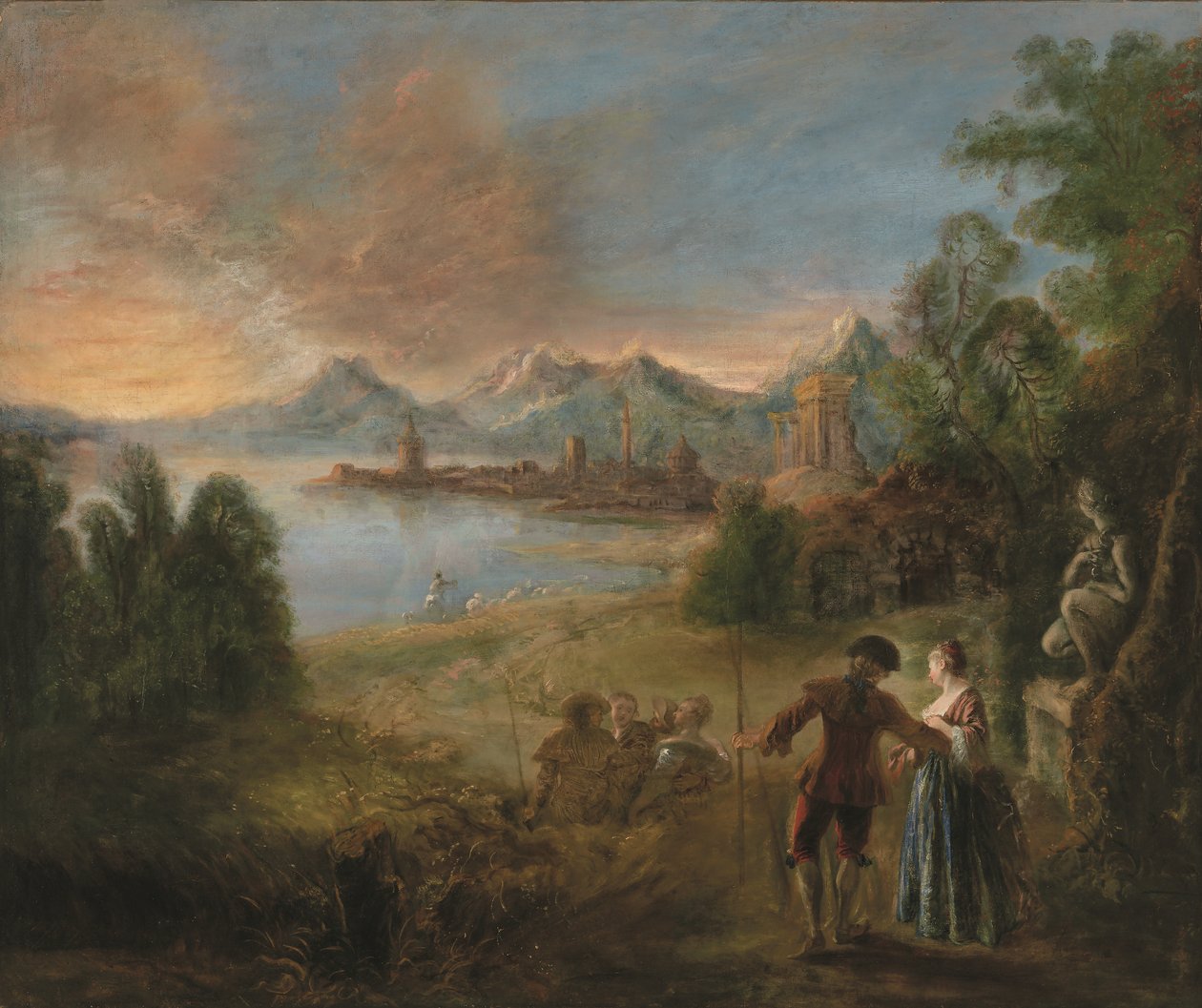 Zarándoklat a Cythera szigetére (olaj, vászon) alkotó: Jean Antoine Watteau