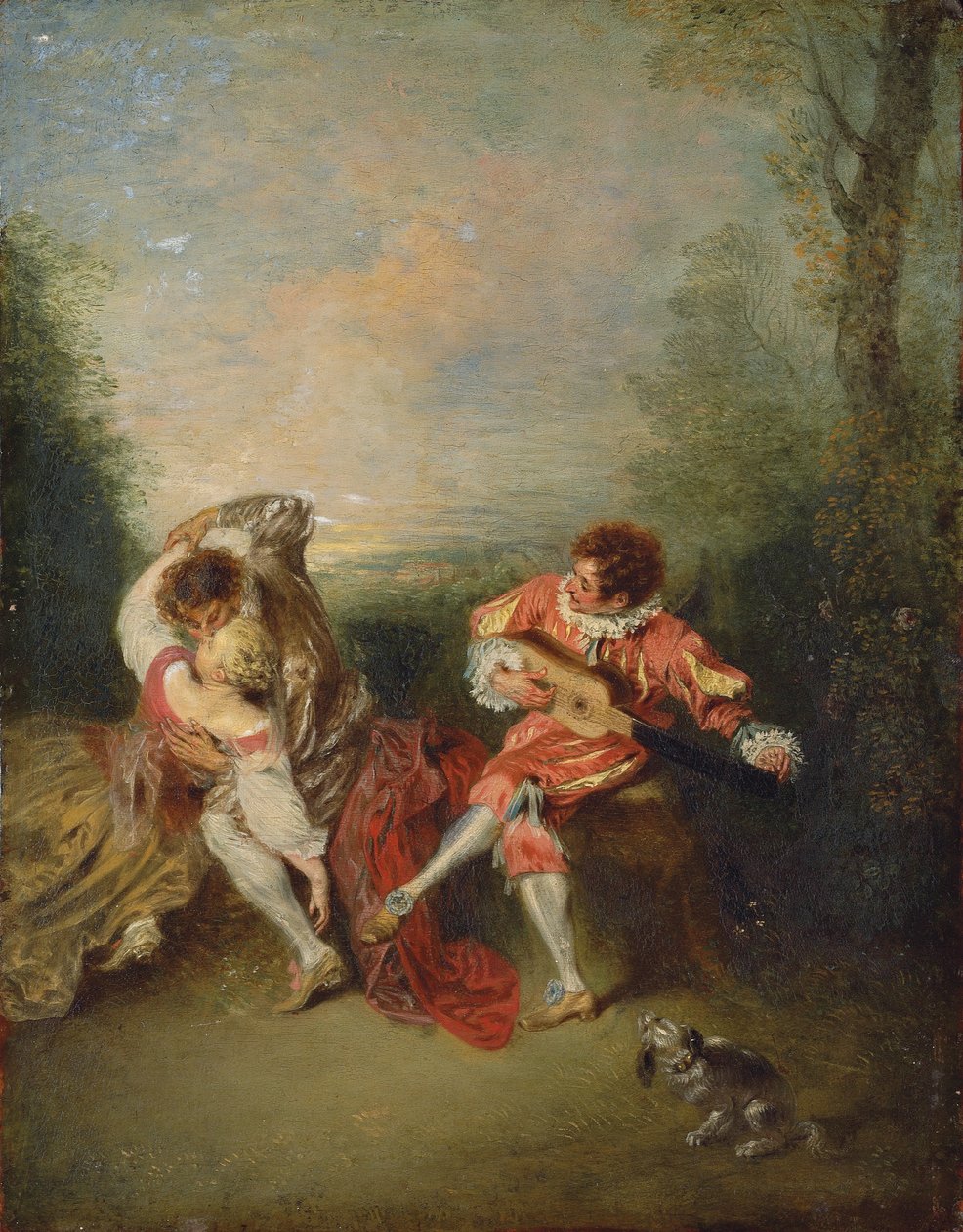 A meglepetés (olaj a panelen) alkotó: Jean Antoine Watteau