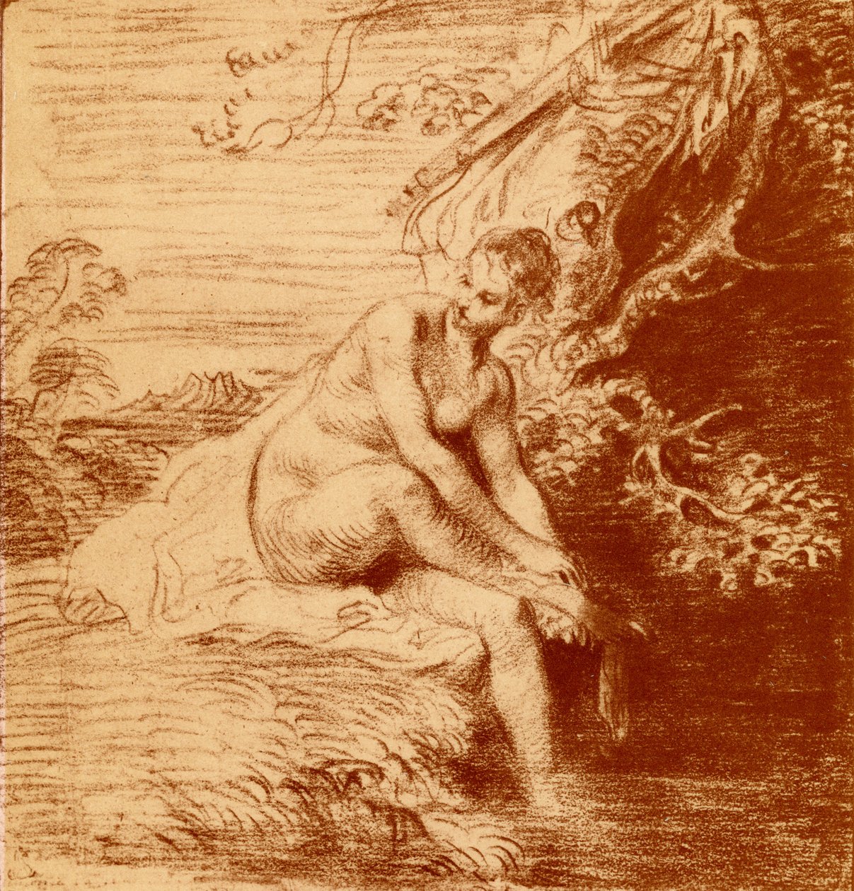 Diana fürdője alkotó: Jean Antoine Watteau