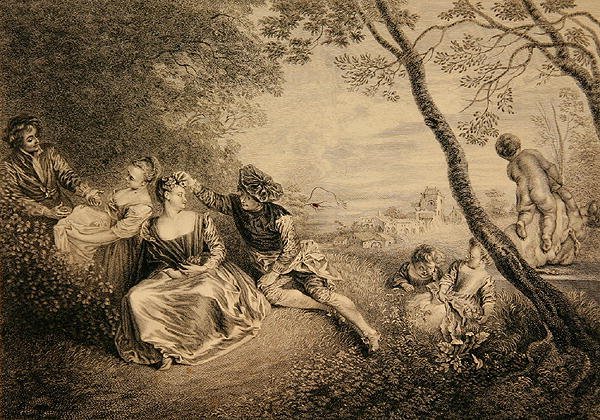 Szórakozások Champetres alkotó: Jean Antoine Watteau
