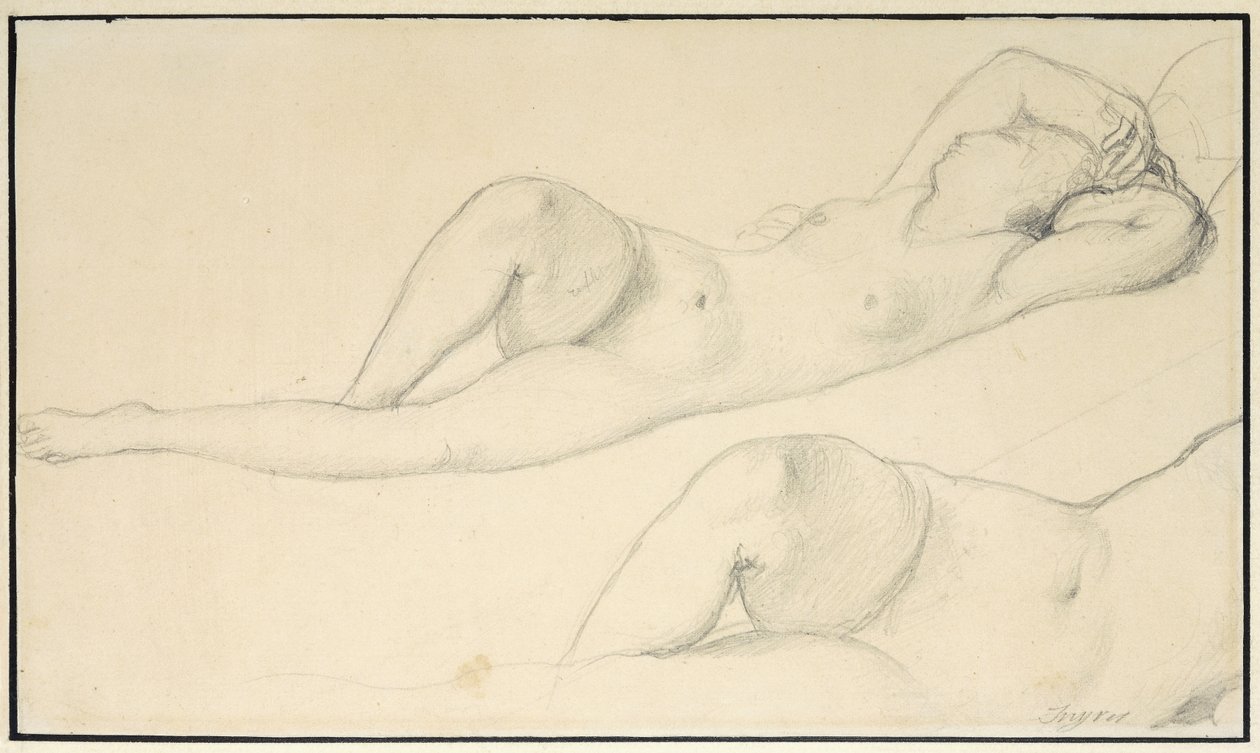 Egy fekvő női akt, alkotó: Jean Auguste Dominique Ingres