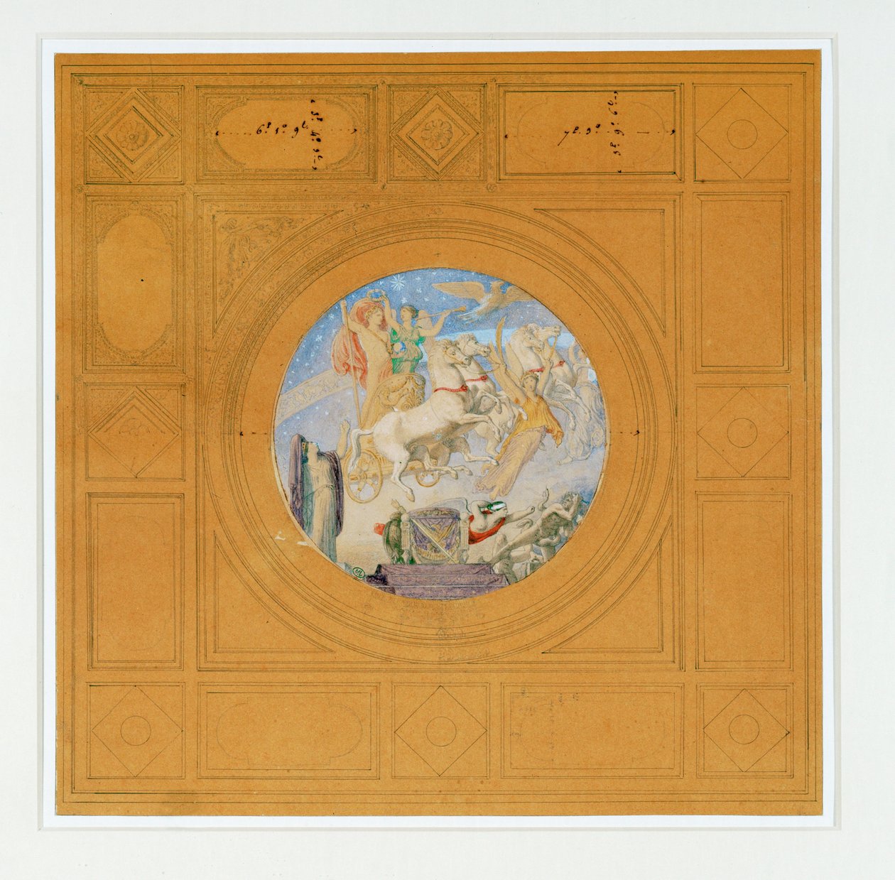 I. Napóleon apoteózisa. Arany felirat, alatta ... alkotó: Jean Auguste Dominique Ingres