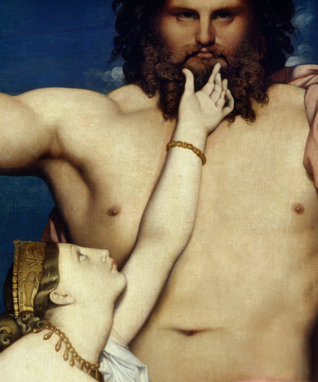 Jean Auguste Dominique Ingres (1780-1867) „Jupiter és Thetis” festményének részlete 1811 V. 3,2x2,6 m Aix en Provence, Musee Granet alkotó: Jean Auguste Dominique Ingres
