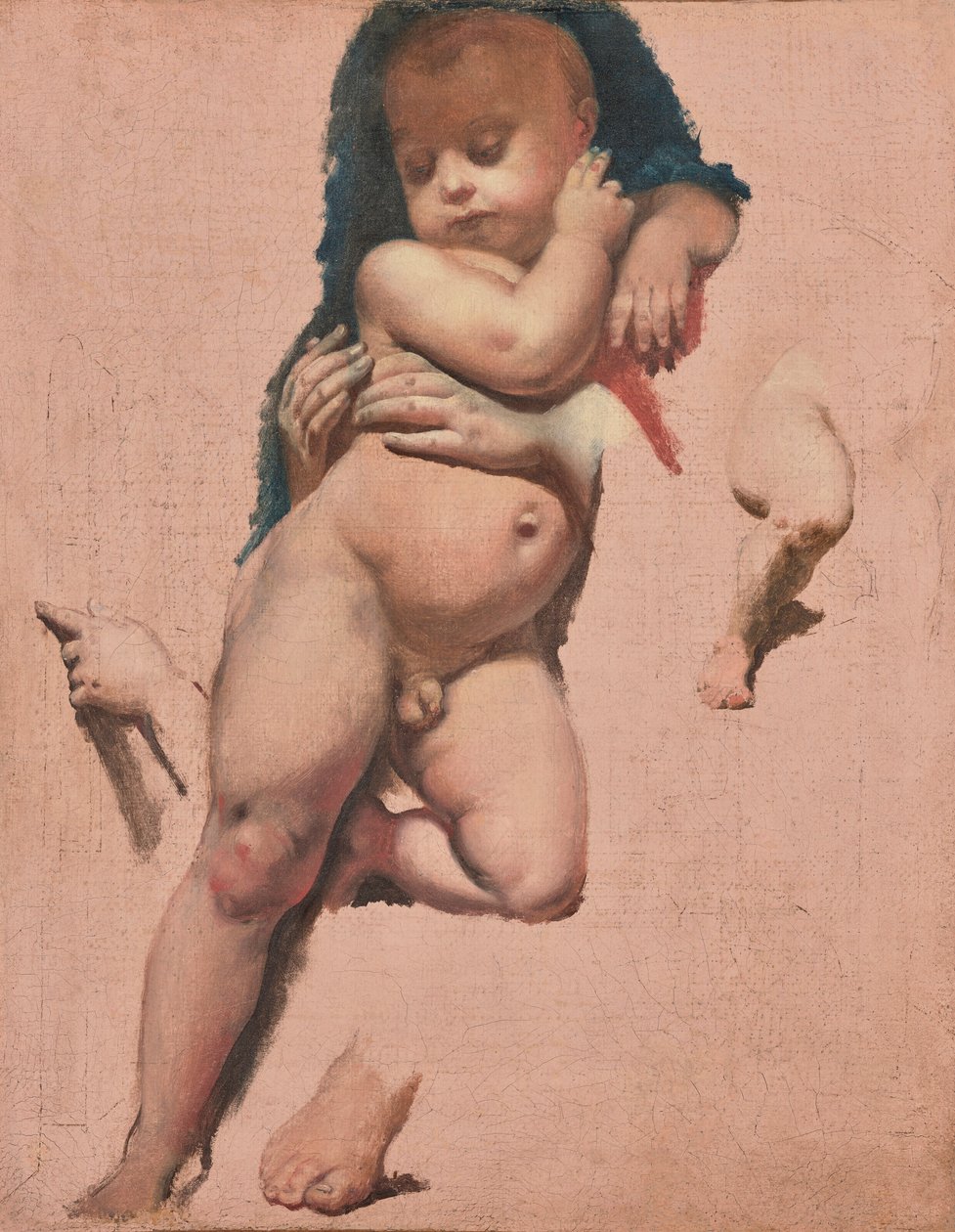 Tanulmány a XIII. Lajos fogadalmának Krisztus-gyermekéhez a montaubani katedrálisban alkotó: Jean Auguste Dominique Ingres