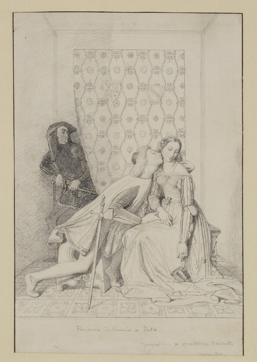 Francesca da Rimini és Paolo alkotó: Jean Auguste Dominique Ingres