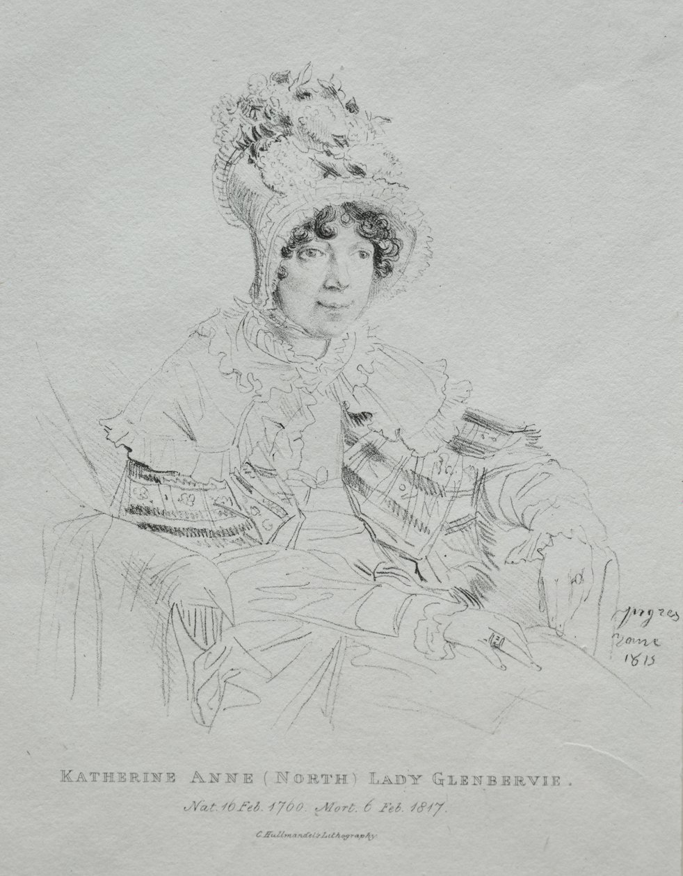 Katherine Anne Lady Glenbervie alkotó: Jean Auguste Dominique Ingres