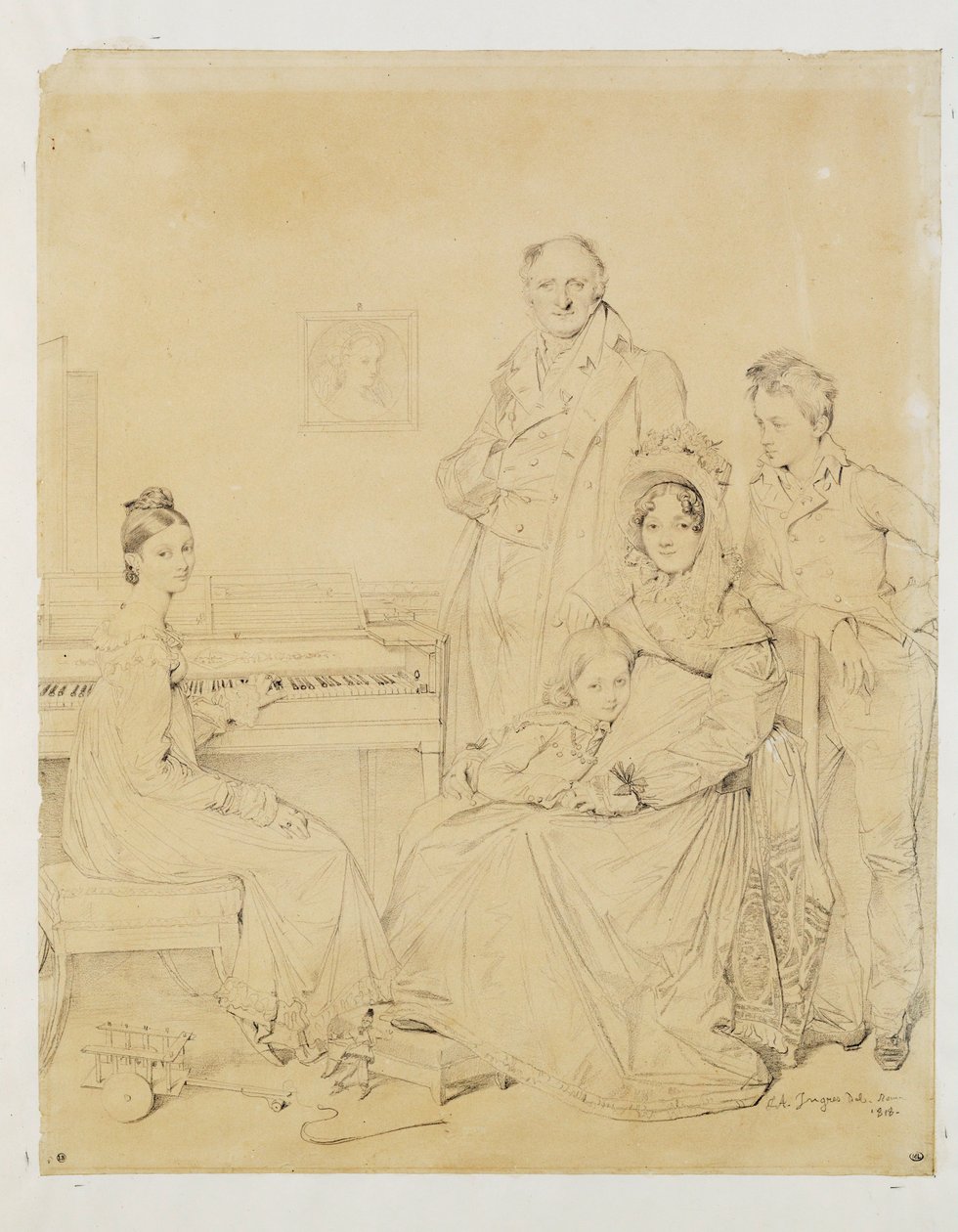 La famille Stamaty ... alkotó: Jean Auguste Dominique Ingres