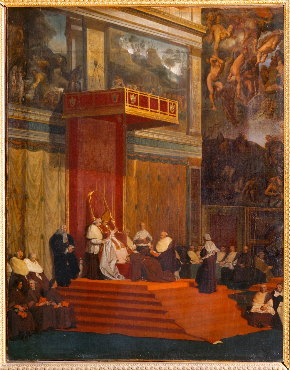 VII. Pius pápa kápolnát tart. 1820 ... alkotó: Jean Auguste Dominique Ingres