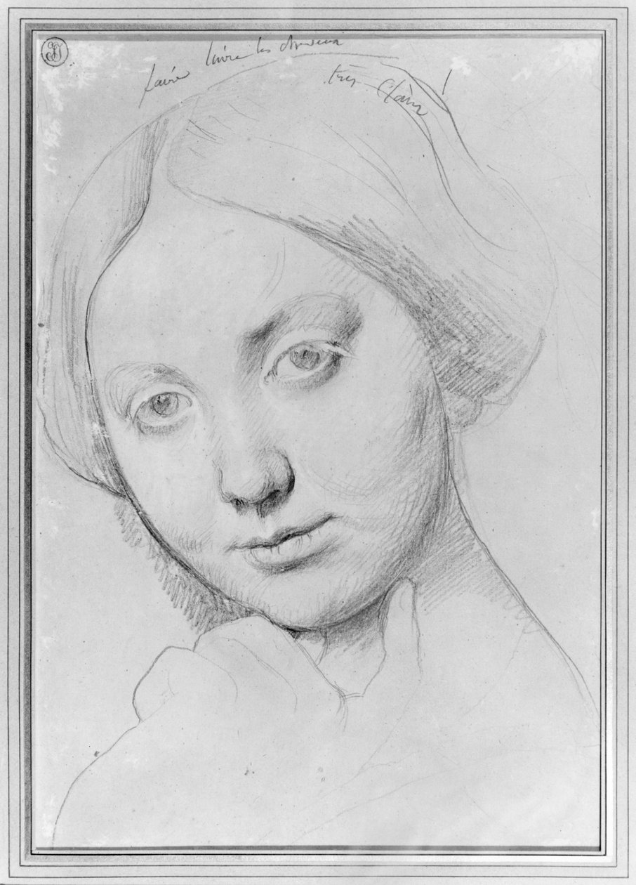 Louise de Broglie, Haussonville grófnője, 1842 körül (grafit papíron) alkotó: Jean Auguste Dominique Ingres