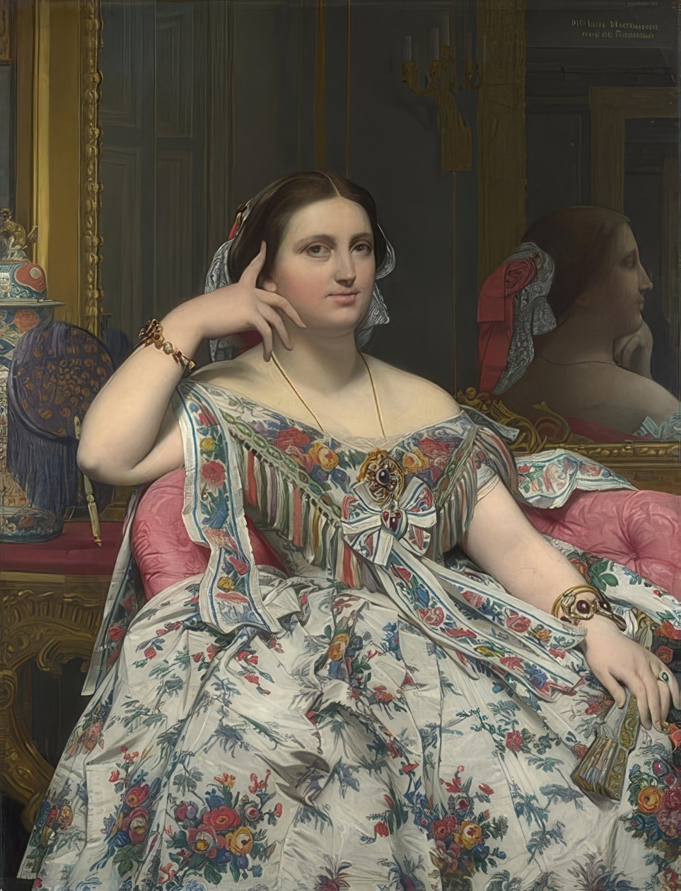 Madame Moitessier. 1856 alkotó: Jean Auguste Dominique Ingres