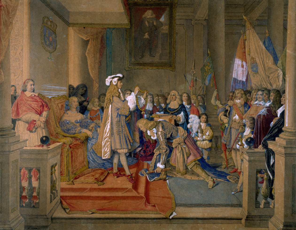Berwick marsall átveszi V. Fülöp spanyol királytól az Aranygyapjú Rendet, 1864. alkotó: Jean Auguste Dominique Ingres