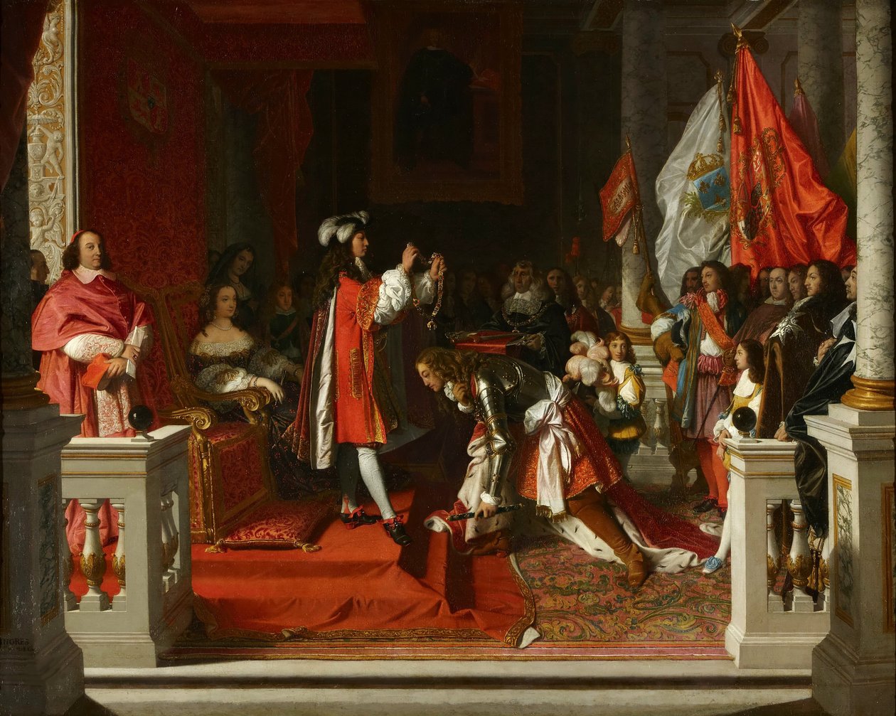 Berwick marsall átveszi V. Fülöp spanyol királytól az Aranygyapjú Rendet. alkotó: Jean Auguste Dominique Ingres